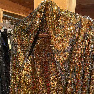 Gold Sequins Shawl